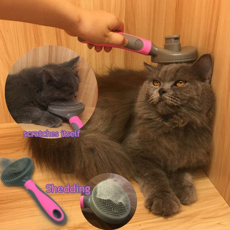Peluizador para Mascotas con Pelo Largo de Perro Elimina Cepillo para Gato Rasurado y Pérdida de Pelos para Cachorros y Gatos — imagen 6