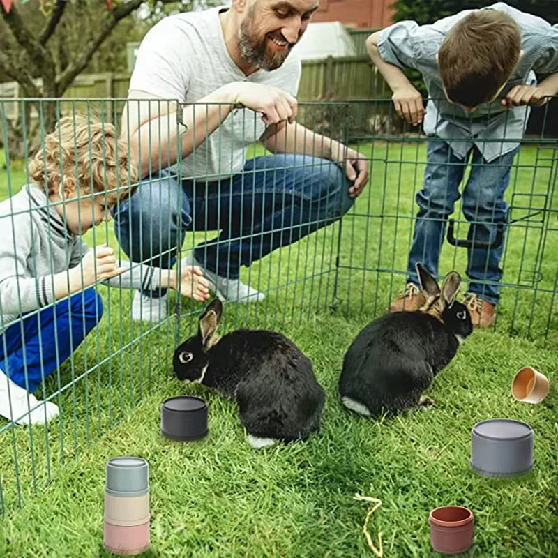 Cupas de Color Multifacéticas para Jugar y Esconder Alimento para Conejos/Chinchillas/Conejillos de Indias Reutilizables Juguetes Seguros para Pequeños Animales — imagen 5