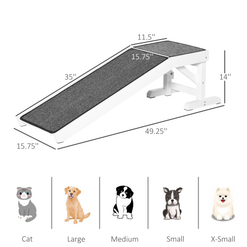 Ramp For Dog Bed, Pet Ramp For Dog With Non-slip Carpet And Top Platform — imagen 2