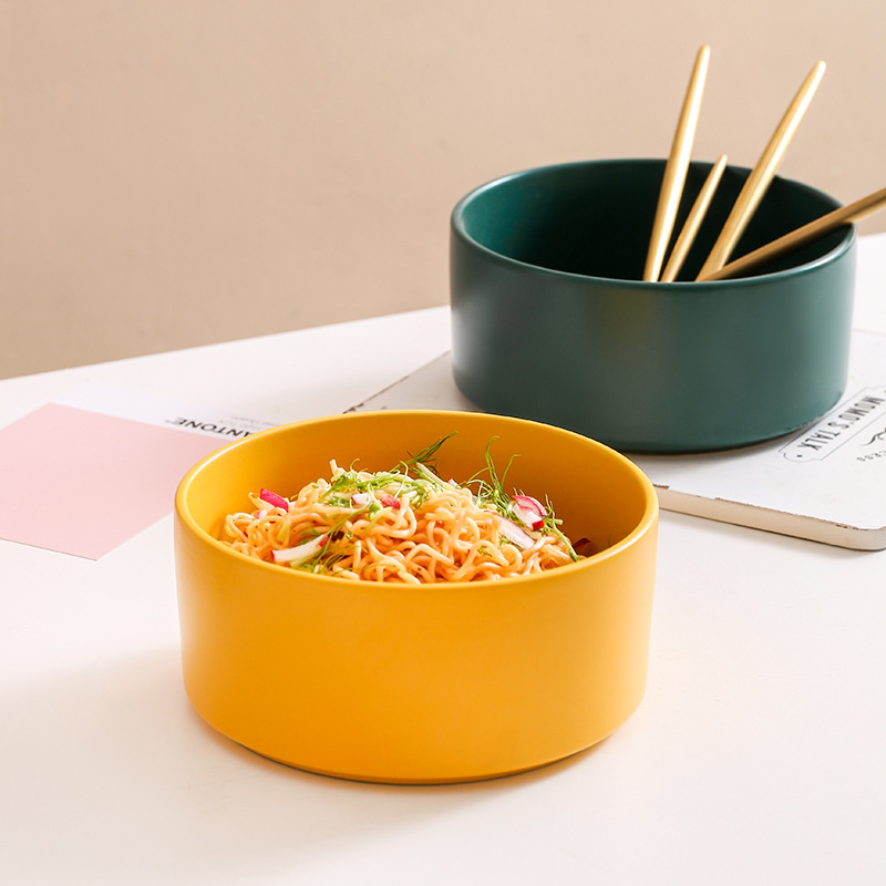 Platos para Mascotas - Estantería de Madera Plato de Ensalada Plato de Fideos Almacenamiento de Llaves Plato de Cerámica para Perros Comida doble — imagen 4