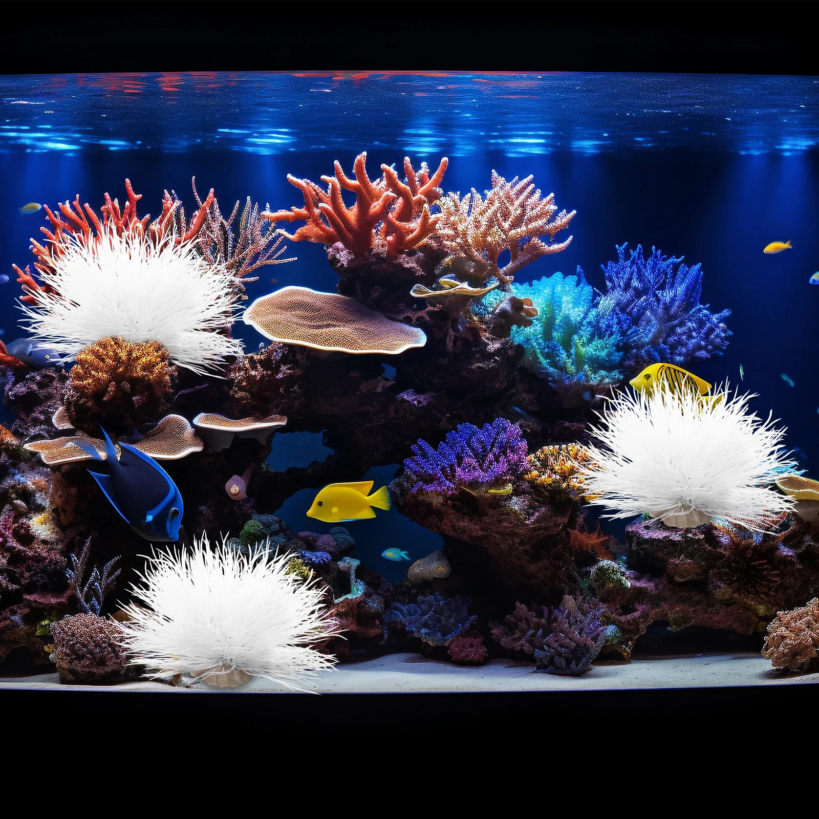 Plantas de Decoración Artificial para Acuario, Plantas Acuáticas de Plástico, Ornamentación de Paisajismo para Tanques de Peces, Plantas Submarinas, Accesorios para Acuario — imagen 2