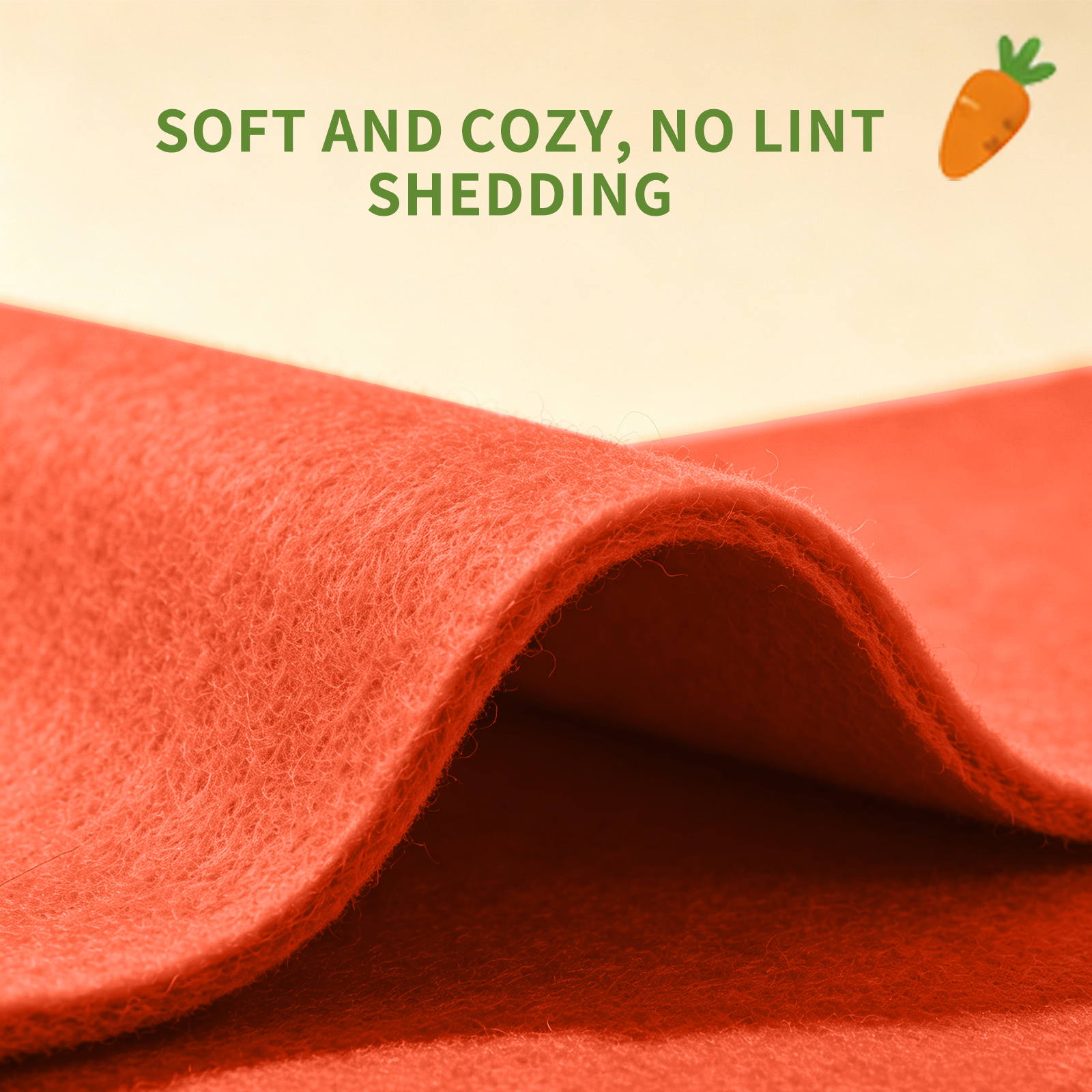 Carrot Shaped Felt Cat Cave Bed, Closed Indoor Cat House, Cozy Hideaway Nest For Small Medium Cats, Scratch Resistant Pet Shelter — image 2