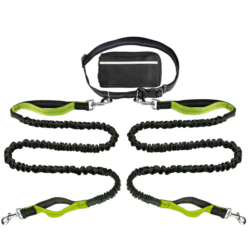Traje de cuerda de salto con tracción para mascotas, bolsa de cintura deportiva reflectante para correr de noche — imagen 8