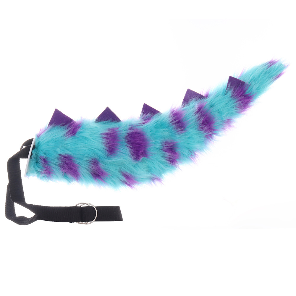 Halloween Green Dinosaur Tail Cosplay Monster Sulley Tail Adjustable Children's Performance Stage Prop — image 7