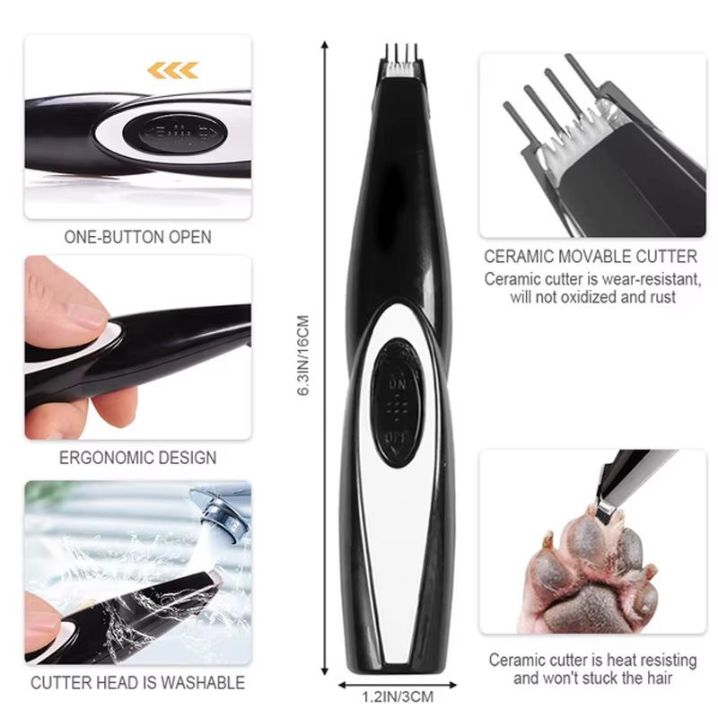 Electric Pet Clipper Grooming Kit For Dogs Reachageable Trimmer Haircut Cat Hair Cutting Remover Professional Machine Set — image 3
