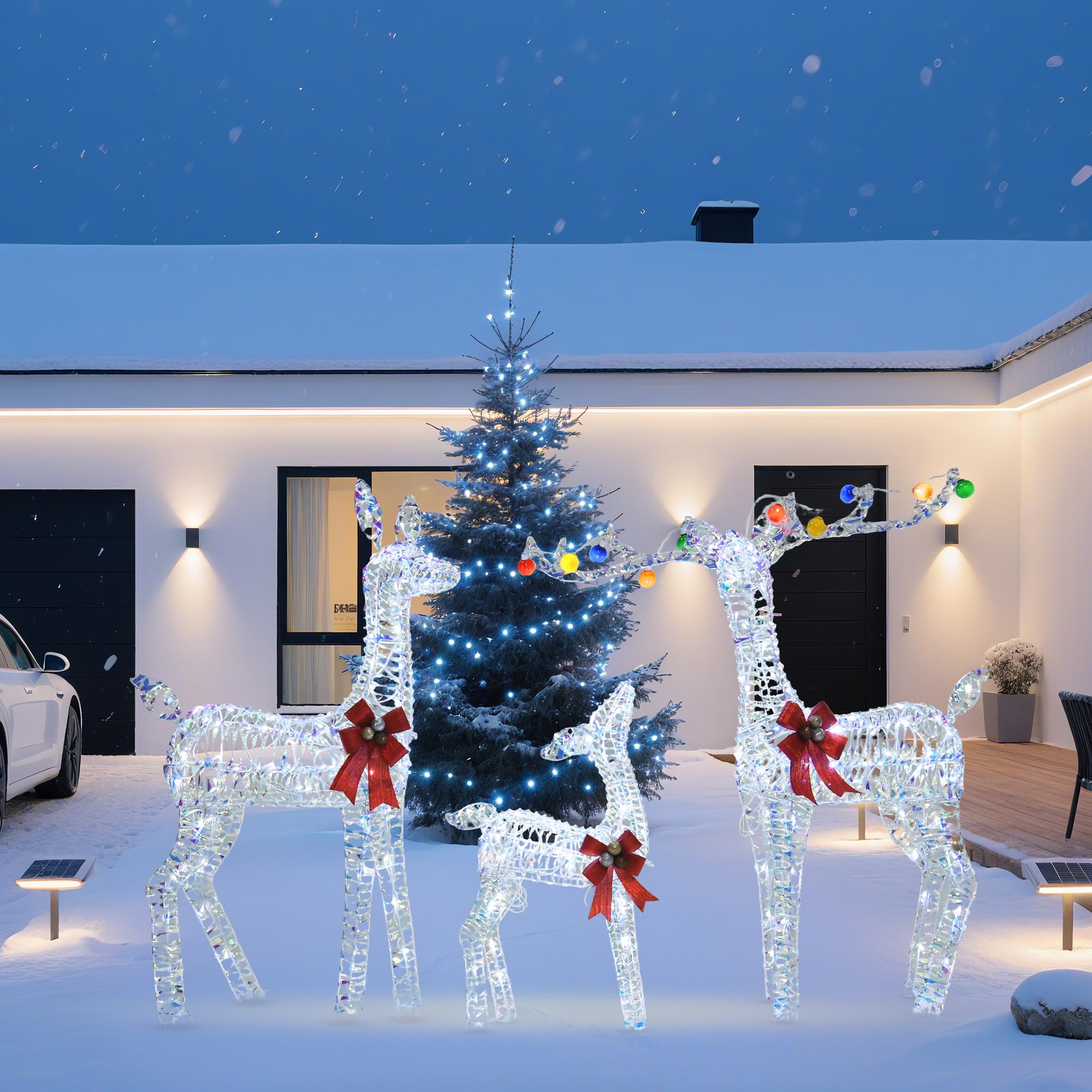 Decoraciones de Renos de PVC con Estampado Arcoíris: Estilo Elegante y Manual para Navidad Indoors y Outdoors — imagen 11