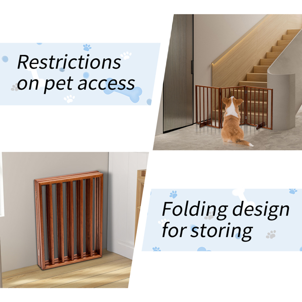 Reja para Mascotas Plegable Marrón, Paquete de 3 — imagen 5
