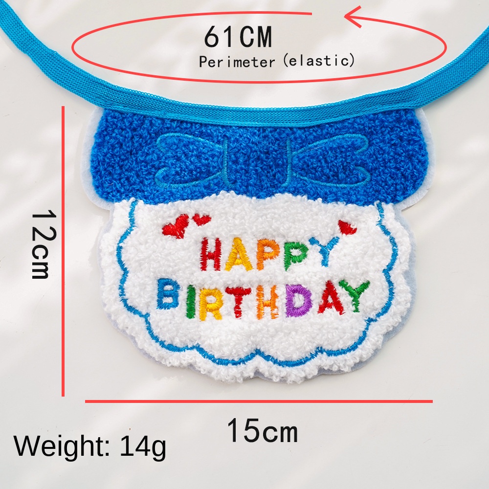 Pet birthday drool scarf cat bib scarf dog cat hat — image 17