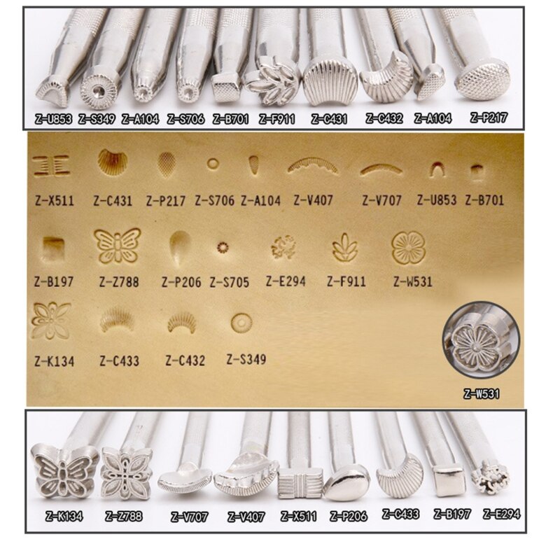 1Set(20Pcs)Leather Carving Hand Working Saddle Making Tools Engraving Craft Set — image 6