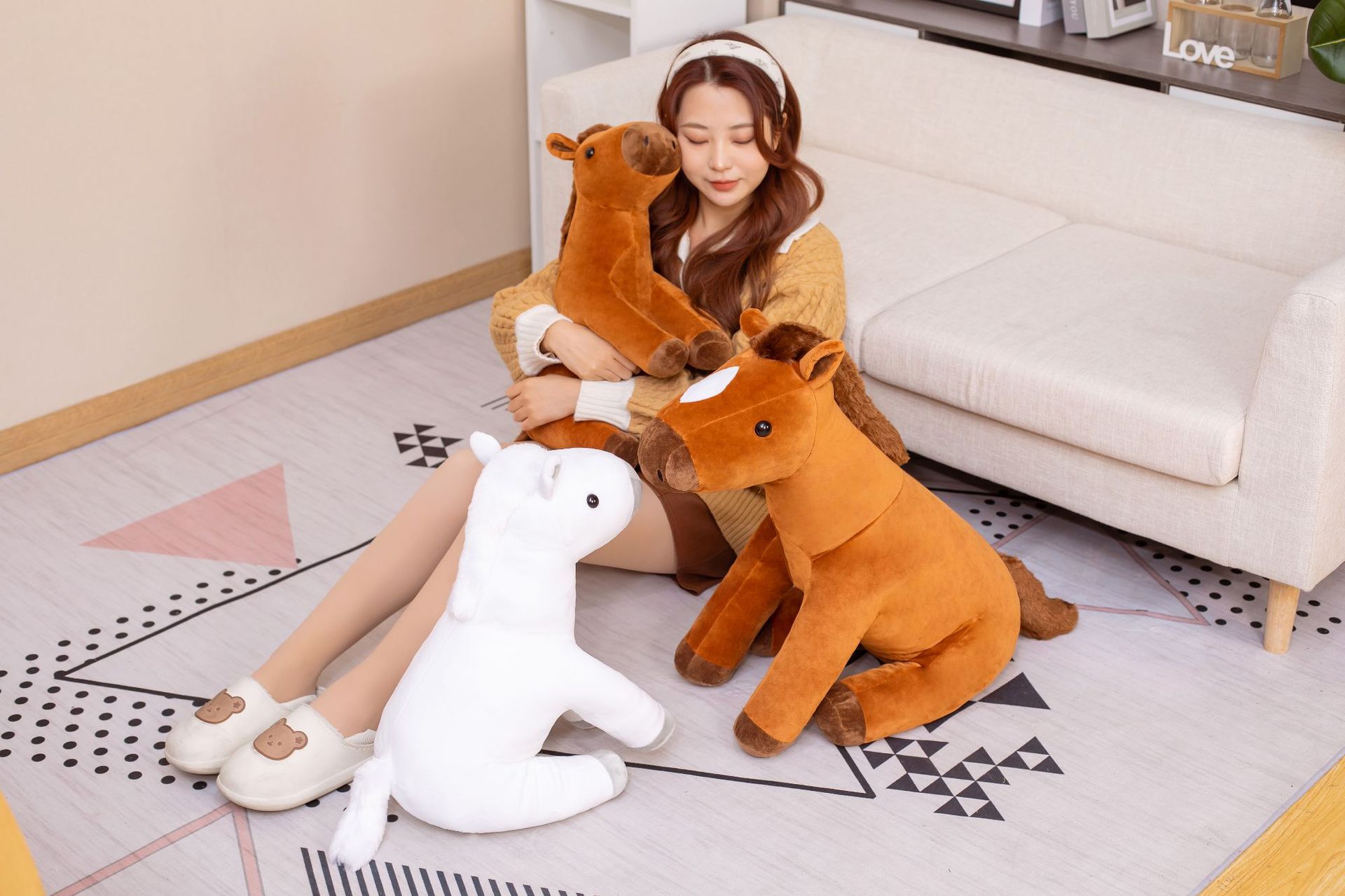 Muñeca de Pajaro Sentado de Peluche de Cabello Creativa Cojín — imagen 9