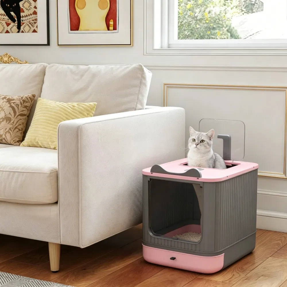 Cat Litter Box with Adjustable Front 17.5 Inches X 13.6 Inches X 15.9 Inches — image 5