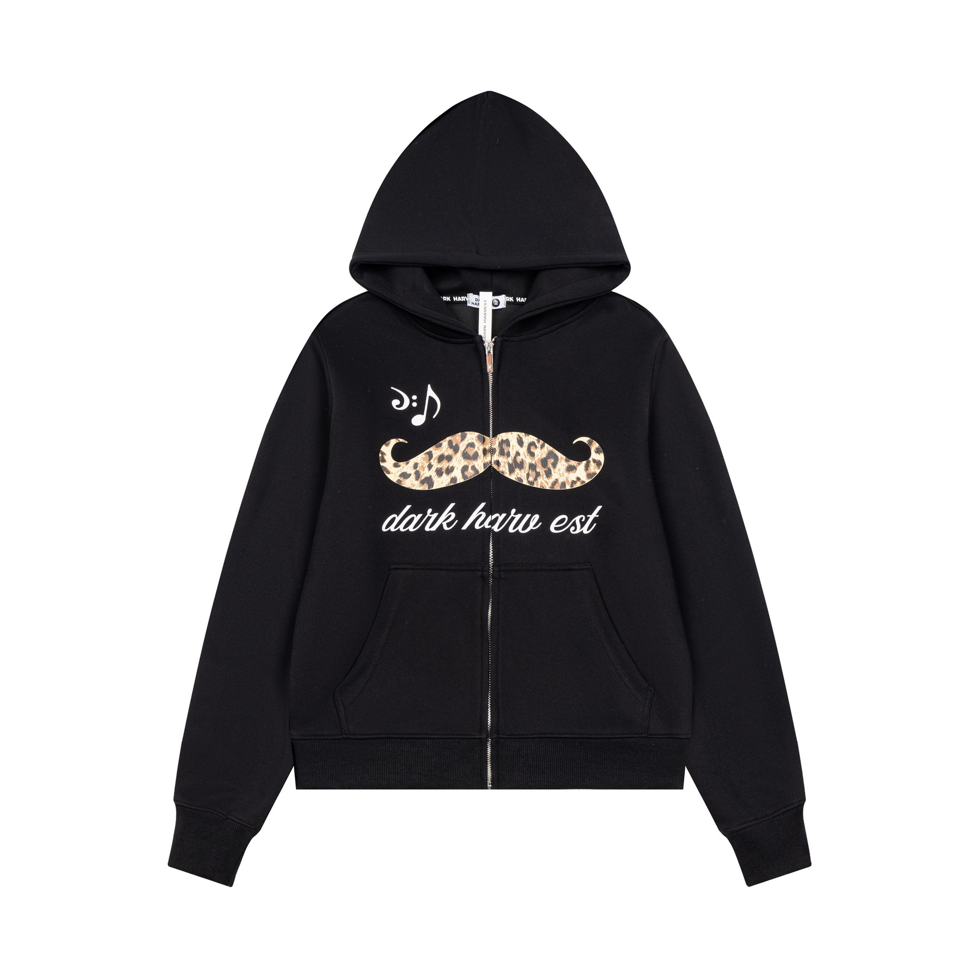 Leopard print beard hooded long sleeved sweatshirt jacket — image 3