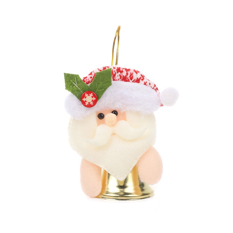 Christmas cartoon pendant Santa Claus reindeer decoration pendant Christmas tree bell hanging accessory — image 1
