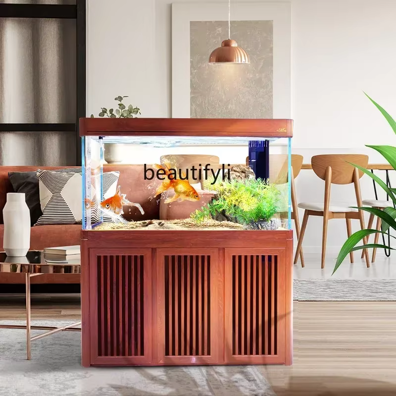 Smt03 new Large Ecological Fish Tank Aquarium Living Room Bottom Filter Change Water Super White Glass Dragon Fish Tank 1.5 Mss — image 4