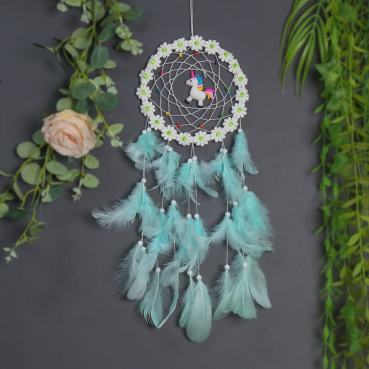 Bedroom Pendant Creative Unicorn Dream Catcher Sen Department Retro Shop Decoration Pendant Wedding Gift — image 10