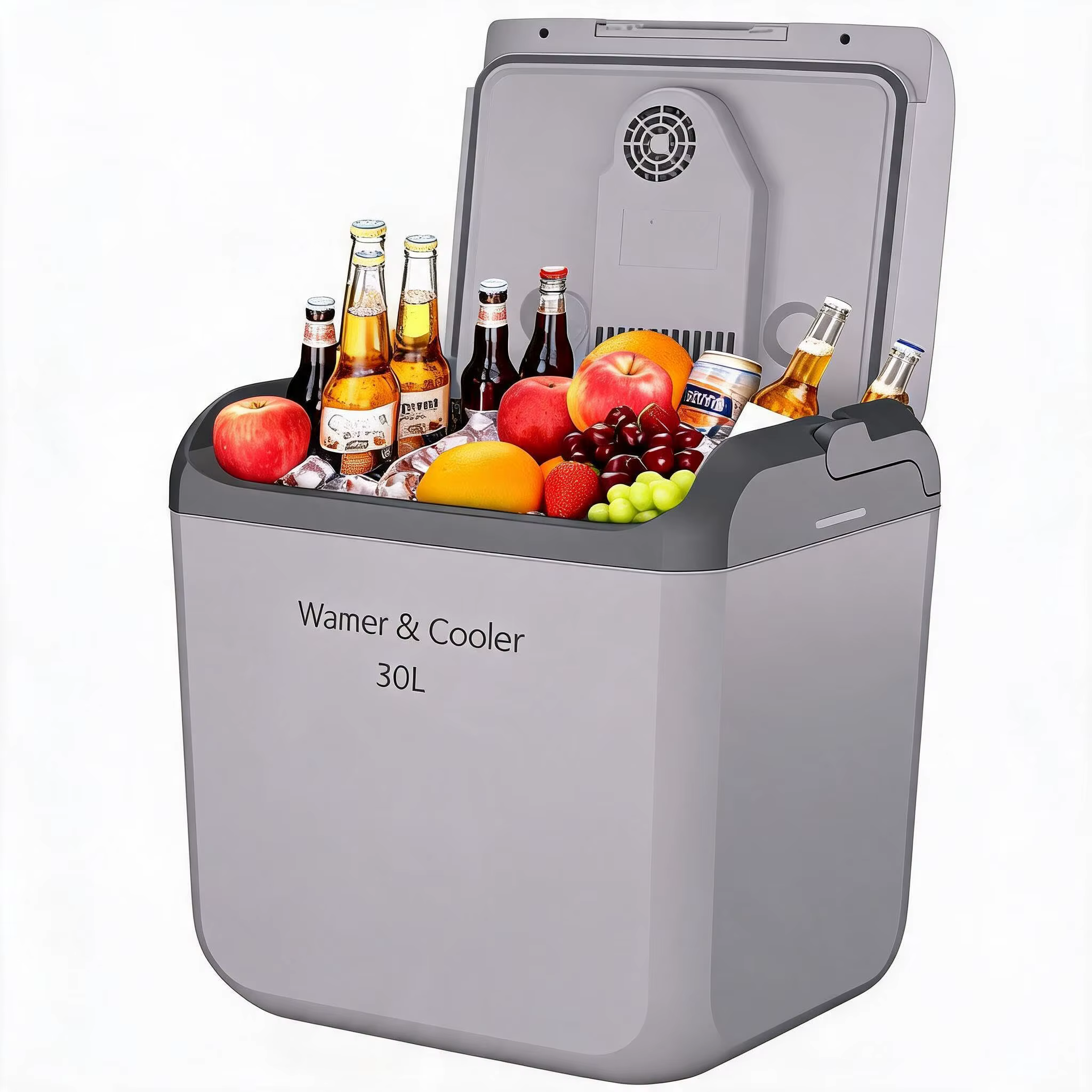 Electric Cooler Car Fridge 32QT 12V And 110V Portable Cooler And Warmer For Truck Ideal For Camping Road Trips And Trucking 32QT Portable Car Fridge With Cooling And Heating Functions — imagen 4