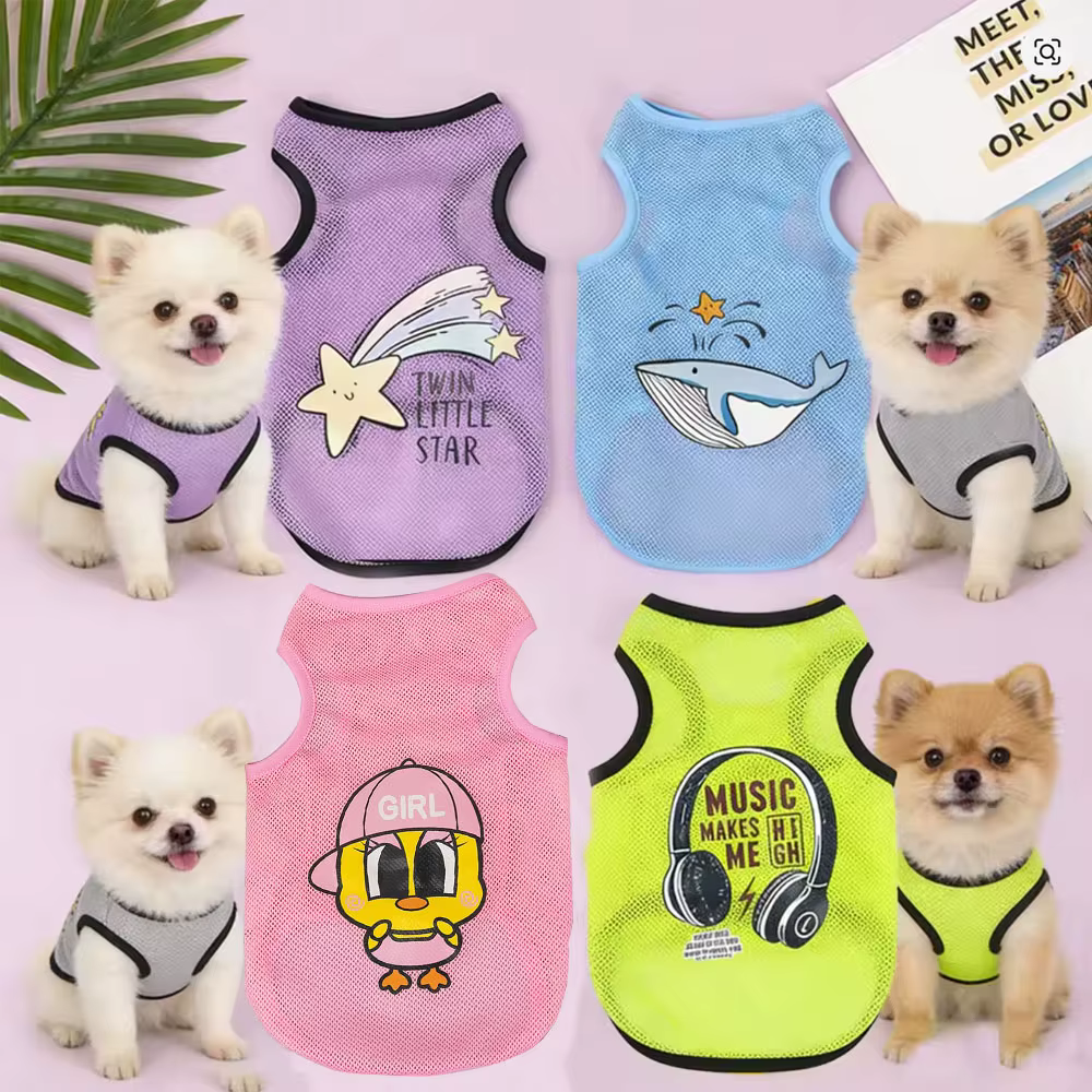Ooling Shirts for Dogs, Lightweight Mesh Breathable Dog Shirt for Small Dogs Boy, Sun-Protection Sleeveless Shirts for Dog & Cat P — image 1