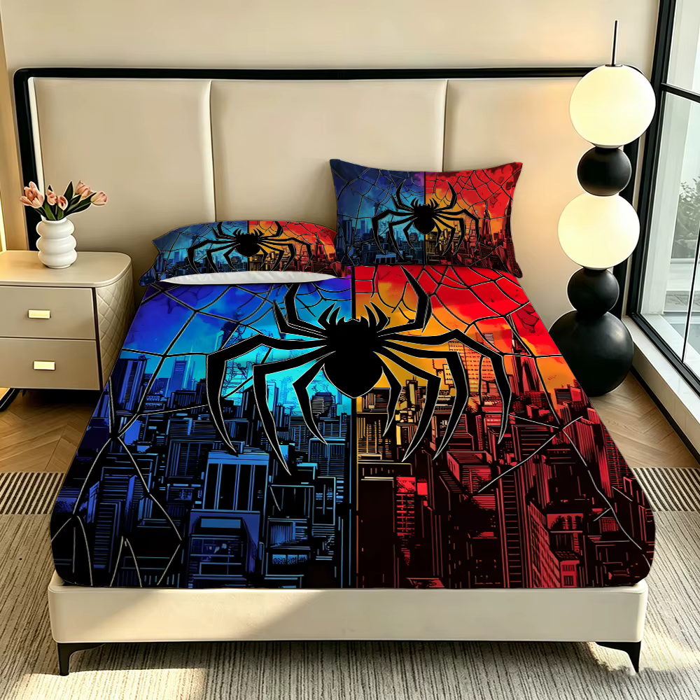 Juego de Sábanas sin Relleno de Verano con Estampado de Araña 3 Piezas, Varios Tamaños, Ropa de Cama Cómoda, Decoración, Lavable a Máquina — imagen 4