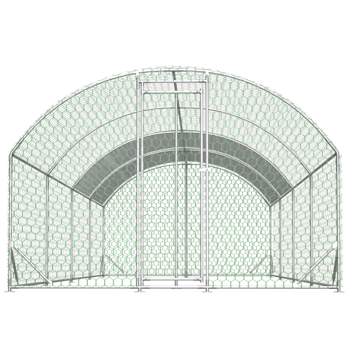 26x9x6Large Metal Chicken Coop, Walk-in Poultry Cage, Chicken Run With Waterproof Cover, Outdoor Backyard Farm, Chicken Rabbits Duck Run Pen, Easy To Assemble And Clean — imagen 3