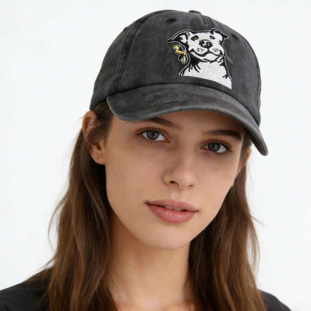 Regalos para Amantes de Perros Hombres Mujeres, Sombrero Francés, Denim Ajustable Bordado Padre Perro Gorra de Béisbol — imagen 1