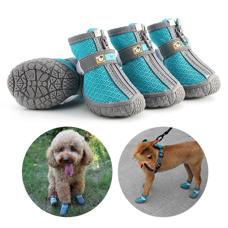 Zapatillas Respirables para Perros Pequeños Anti-Slip Zapatos de Verano con Reflejos para Chihuahuas Zapatos de Goma — imagen 1