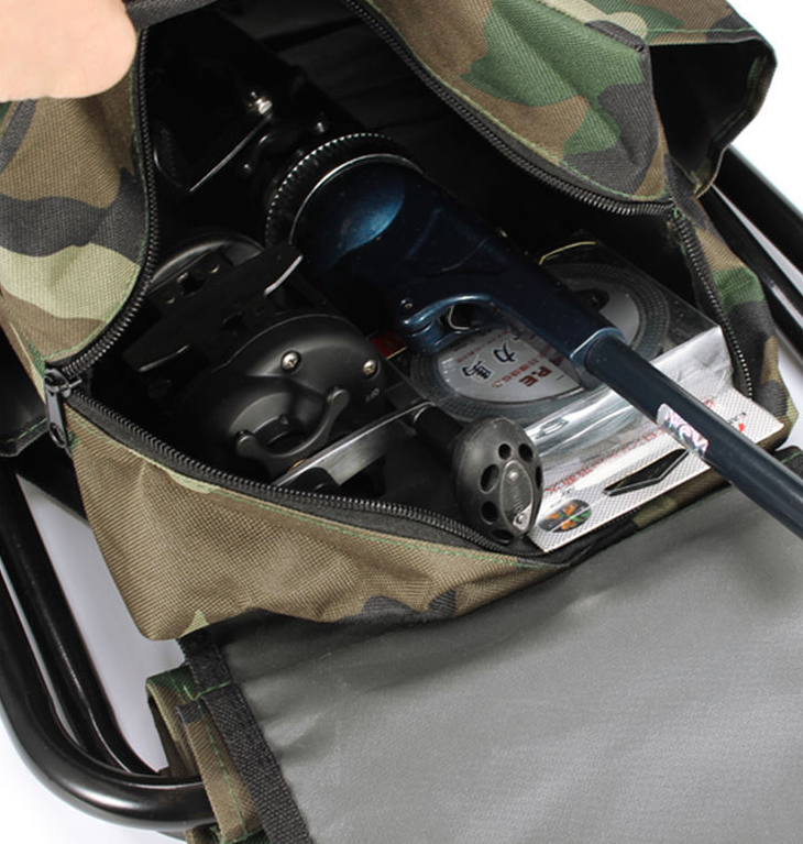 Silla plegable de ocio al aire libre portátil silla de pesca para senderismo mochila — imagen 3