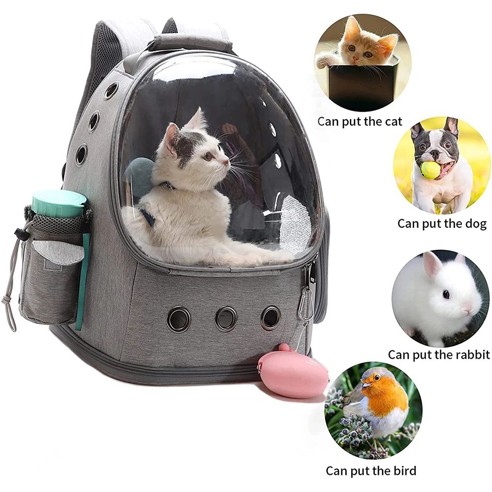 Pet Space Cat Backpack Fashion Transparent Breathable Cat Bag Dog Bag Folding Pet Bag — image 1