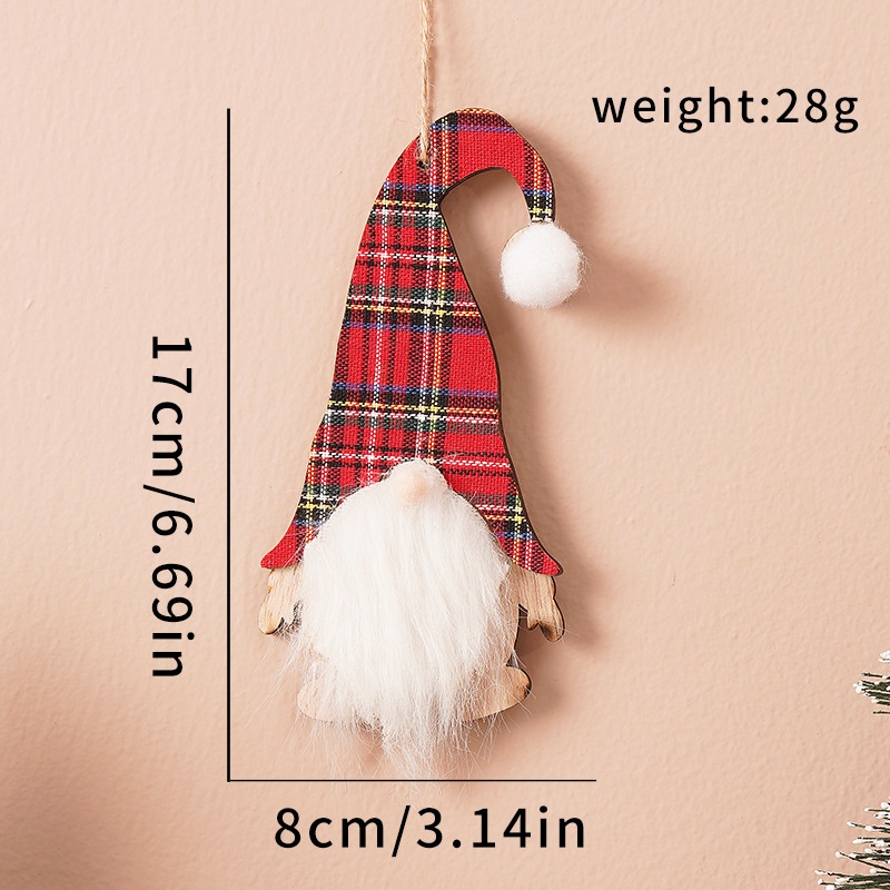 Christmas Wooden Plush Decorations - Heart, Star, Tree, Deer Shape Ornaments for Xmas Tree — image 13