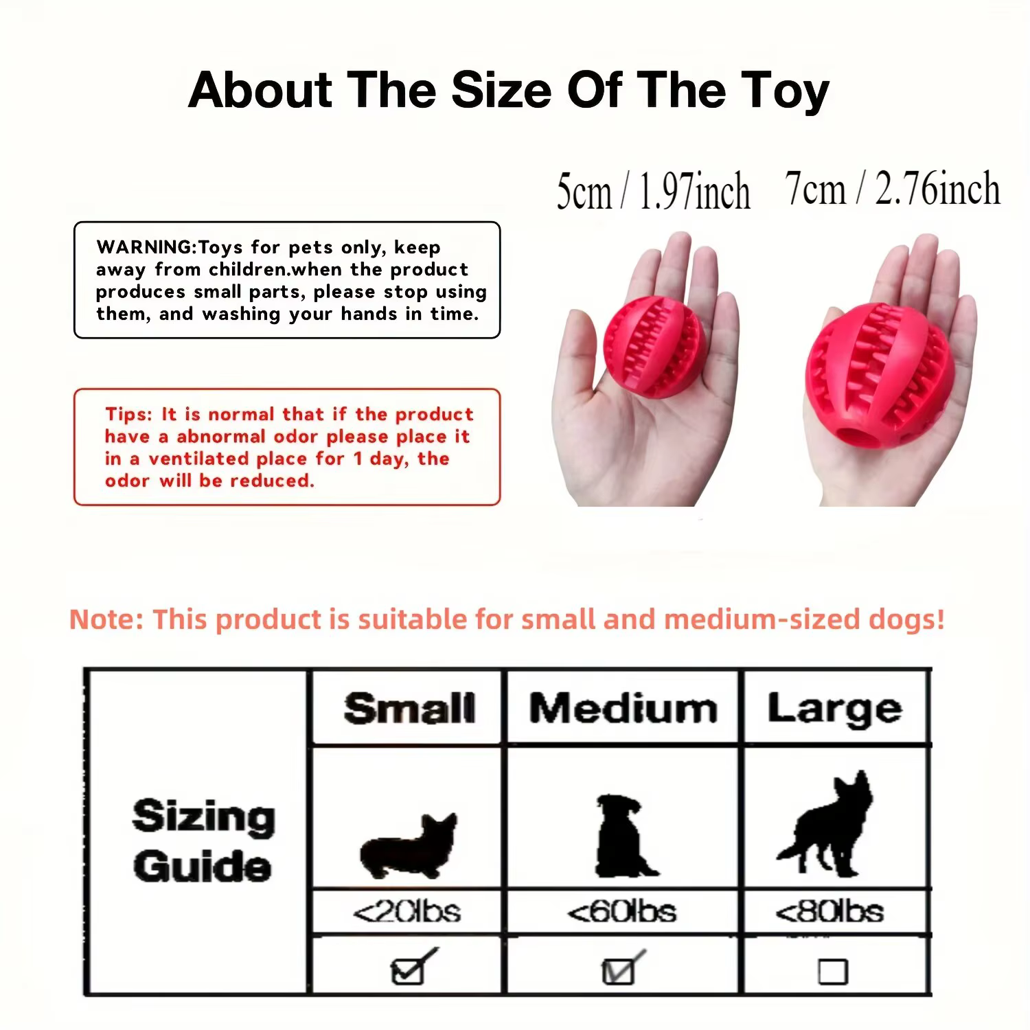 Pelota de Juguete para Perros: Resistente a Mordiscos y No Tóxico - Ideal para Cachorros, Gatos y Comida/Trozos de Alimento/Comida para Mascotas — imagen 2