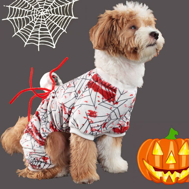 Disfraz de Halloween para Perros: Ropa de Cuatro Patas con Araña Sanguinaria Pequeño Tamaño — imagen 2