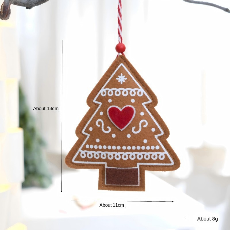 Ornamento de Navidad de Pony de Feltro para Árbol de Navidad con Manualidades de Pan de Jengibre y Caballo para Colgar — imagen 8