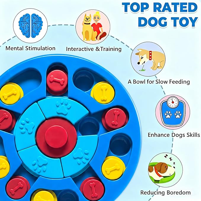 Interactive Dog Puzzle Toy, Treat Dispenser For Mental Stimulation, Enrichment And Slow Feeding — image 3