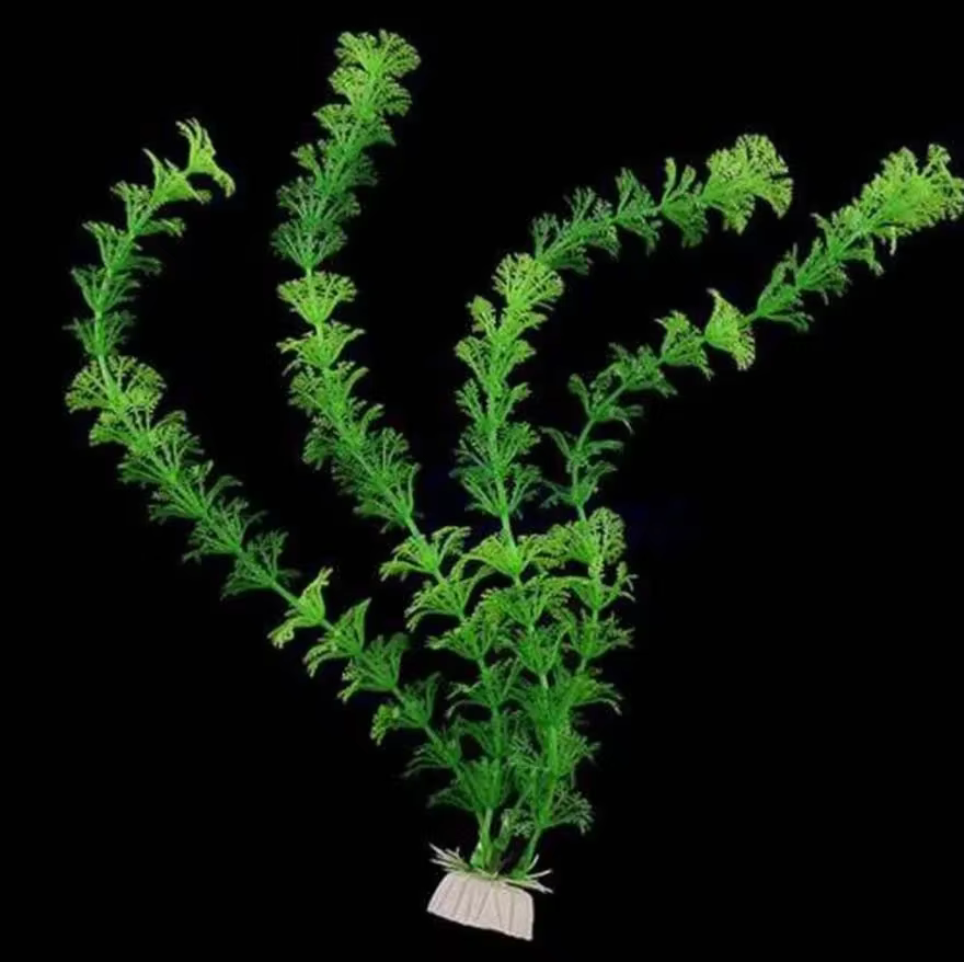 Plastic Aquarium Fish Tank Decor Water Weeds Plant Artificial Green Grass — image 2