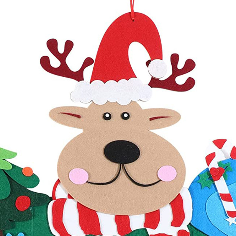 Christmas Countdown Calendar with Felt Reindeer and Pocket, Advent Calendar for Christmas — image 6