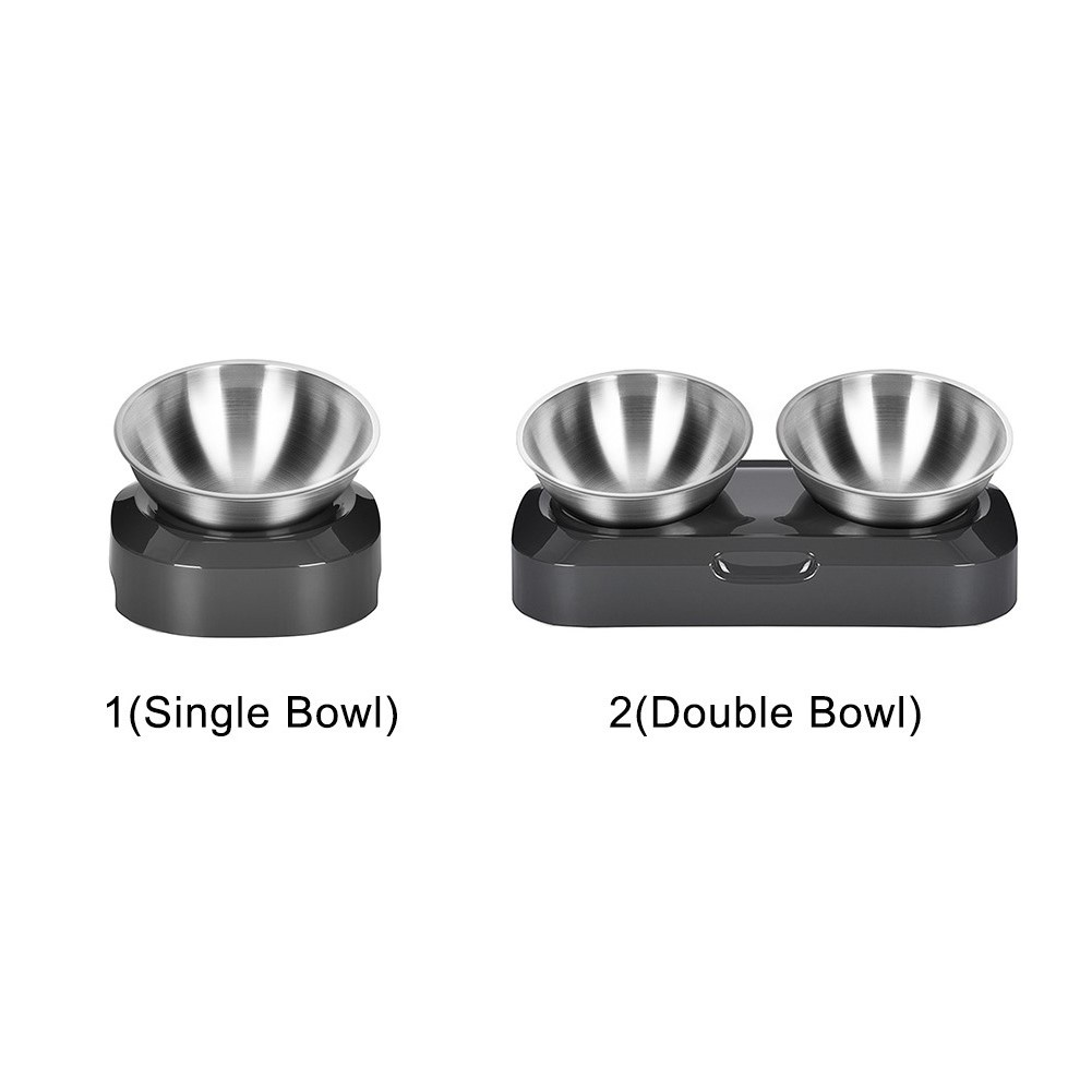 Pet Bowl Feeder Cat Bowl Pet Stainless Steel Dog Bowl Adjustable Inclined Cat Bowl Inclined Water Bowl — image 7
