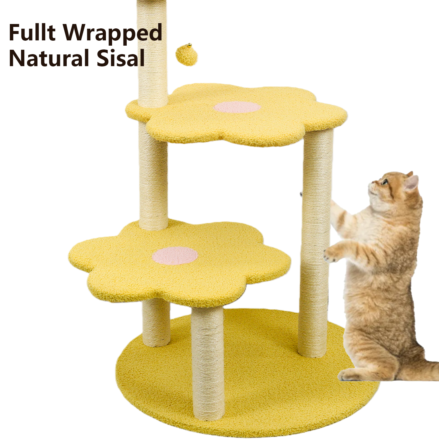 Cat Tree with Removable Cozy Perch & Scratching Posts Hanging & Toy Multi-Level Cat Furniture for Kittens/Cats to Climb, Rest & Play Hanging Toy — image 4