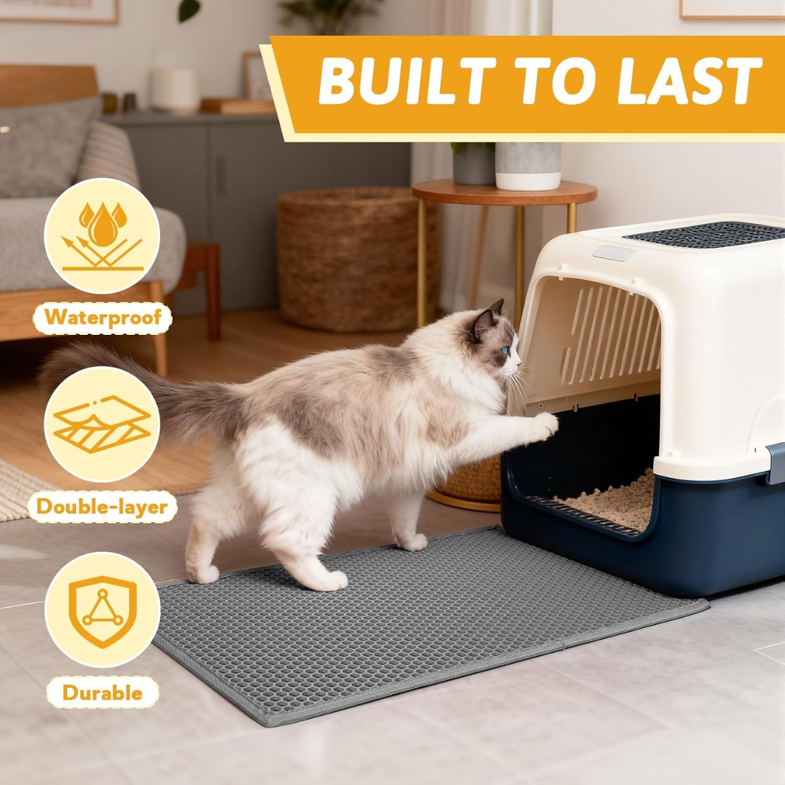 Manta de Limpieza para Gatos doble Capa Impermeable y Resistente a Orina 1 Unidad — imagen 5