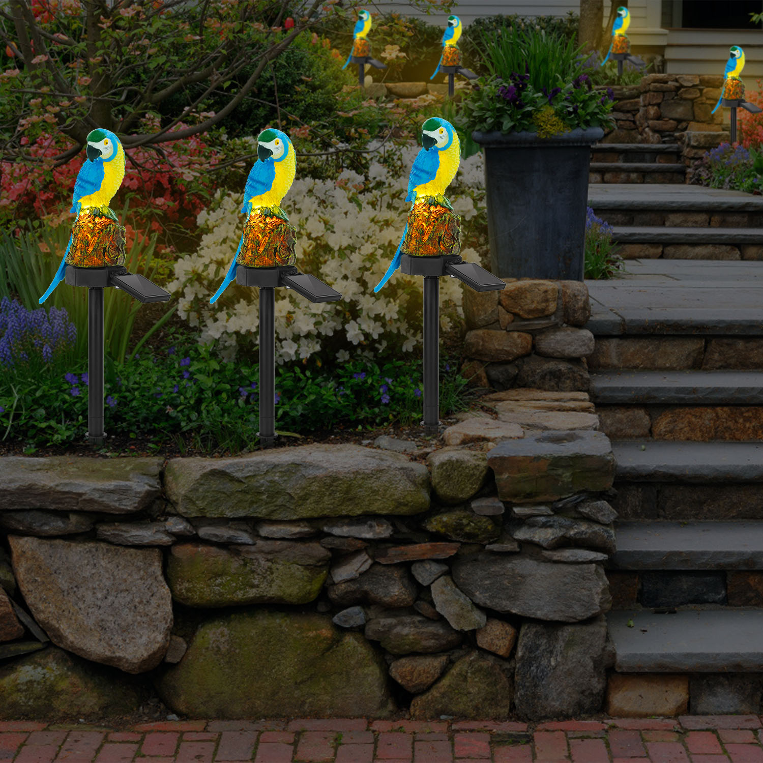 Lámpara Solar de Parroto IP65 Impermeable LED para Decoración de Jardín, Patio y Acceso — imagen 5