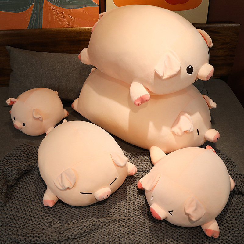Muñeca de cerdito de fiesta tierna, juguete de peluche suave, almohada de cerdito linda, relleno de algodón de plumón, almohada de animal grande — imagen 2