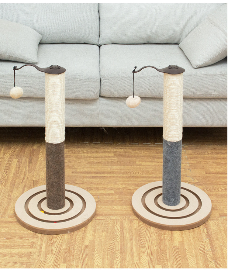 Columna de Rasguñado para Gatos Sisal Vertical No Desgastante Protección del Sofá Rotador Compás Columna de Rasguño Afilador de Garras — imagen 3