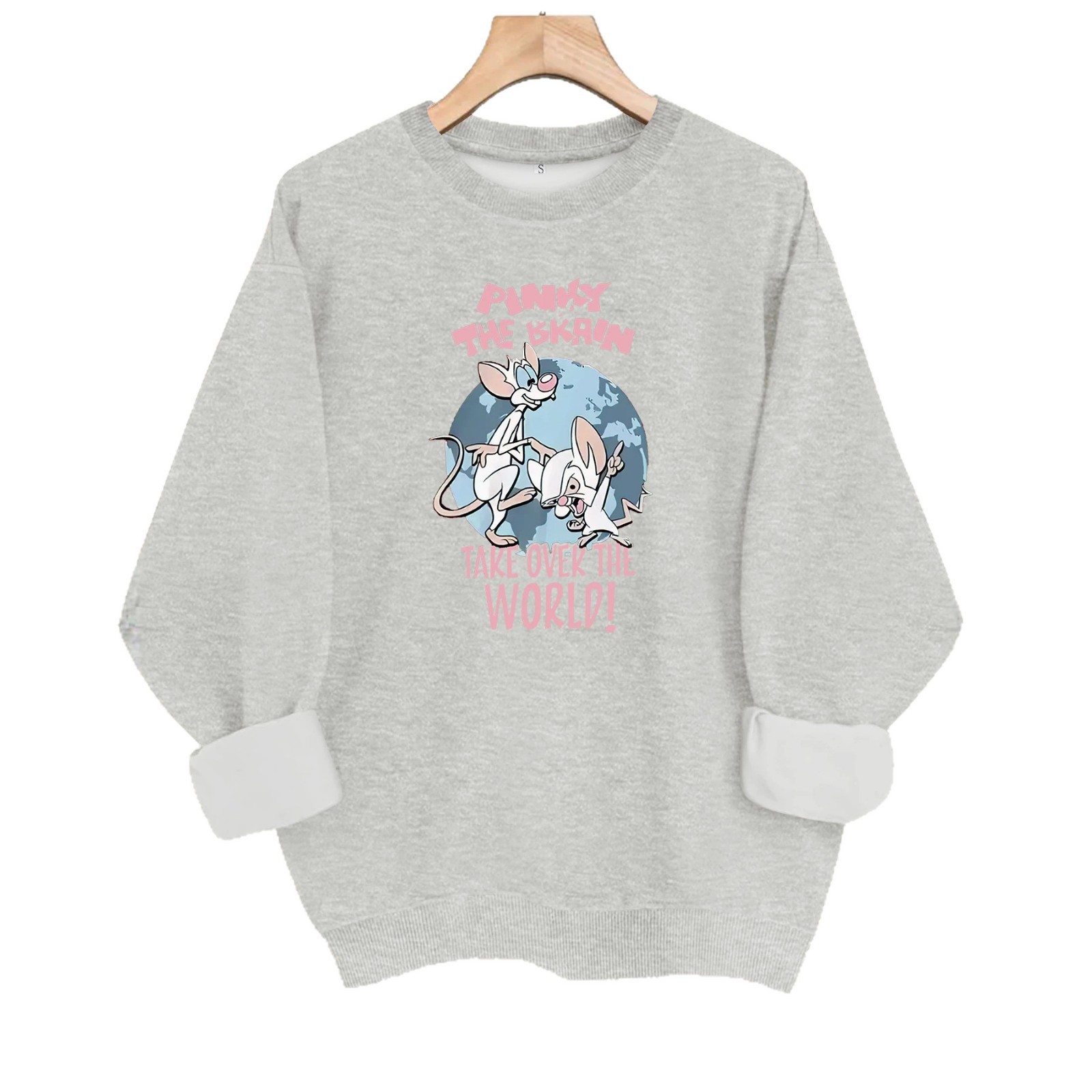 Mouse letter printed fleece hoodie — image 2