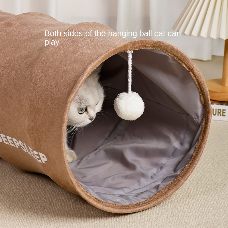 Cat Rolling Cage Toy Hide-and-Seek Straight Tunnel Cat Bed Universal Pet Cat Tunnel — image 4