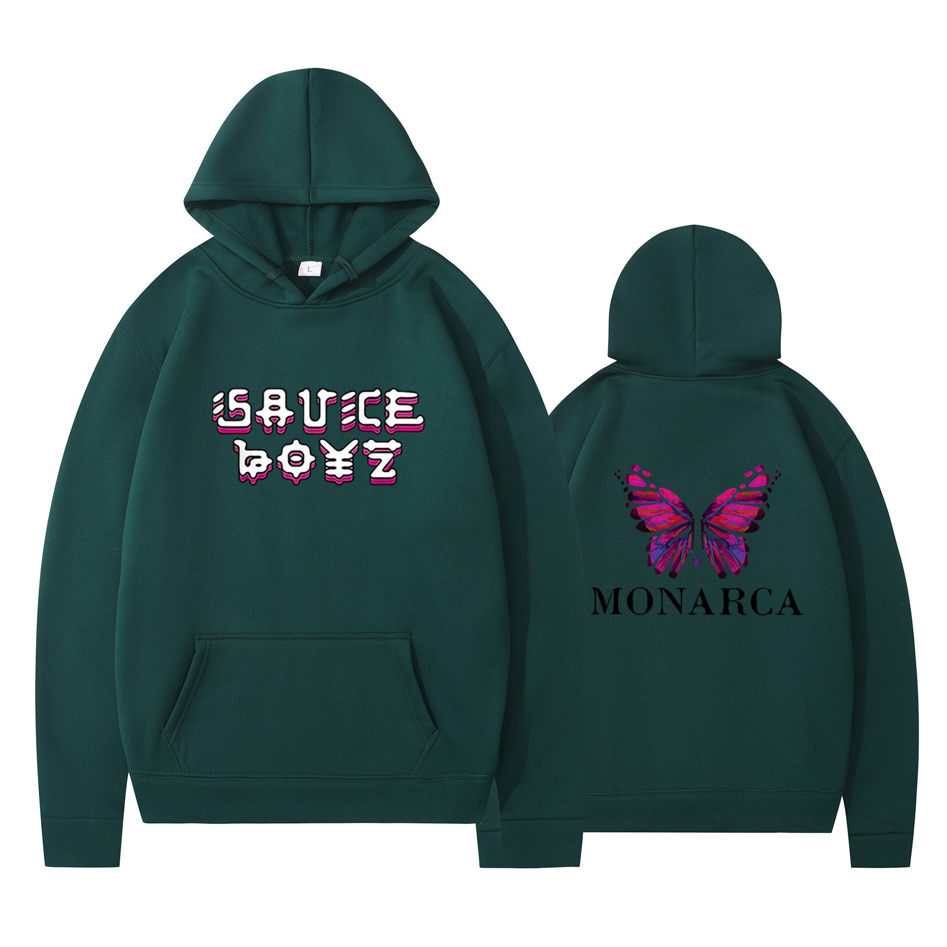 Hiphop Butterfly Print Hoodie Unisex Long Sleeve Sweatshirt Casual Top — image 16