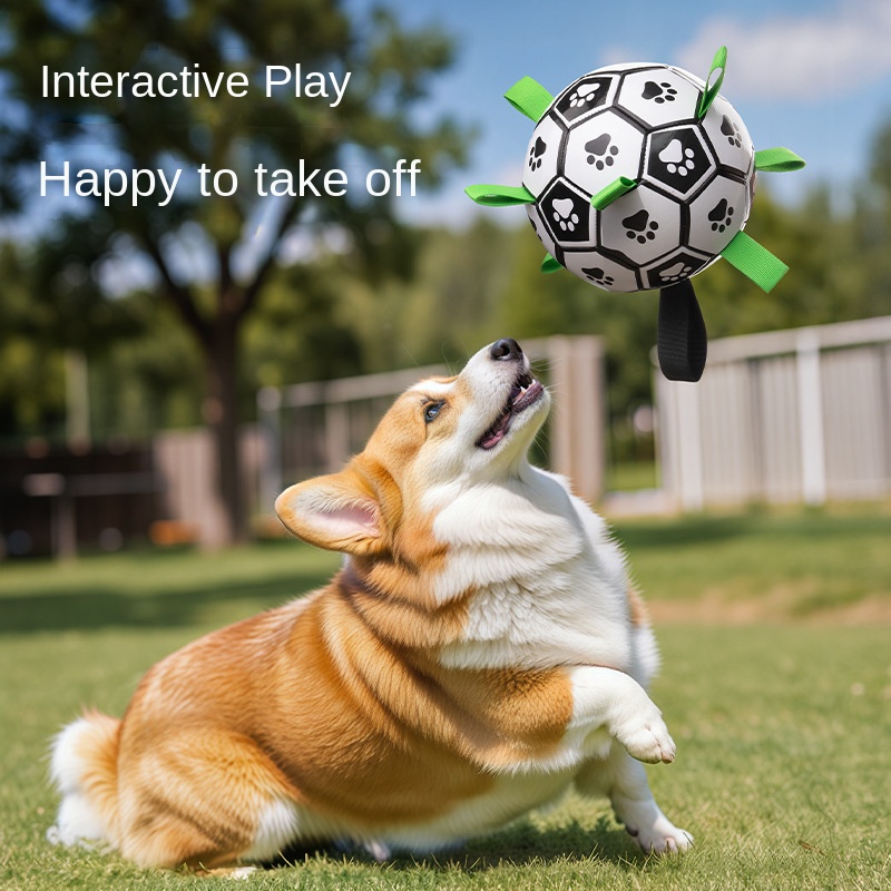 Pelota de Juguete para Perros para Limpieza de Dientes y Chupado Duradero - Pelota Fútbol para Actividades al Aire Libre — imagen 1