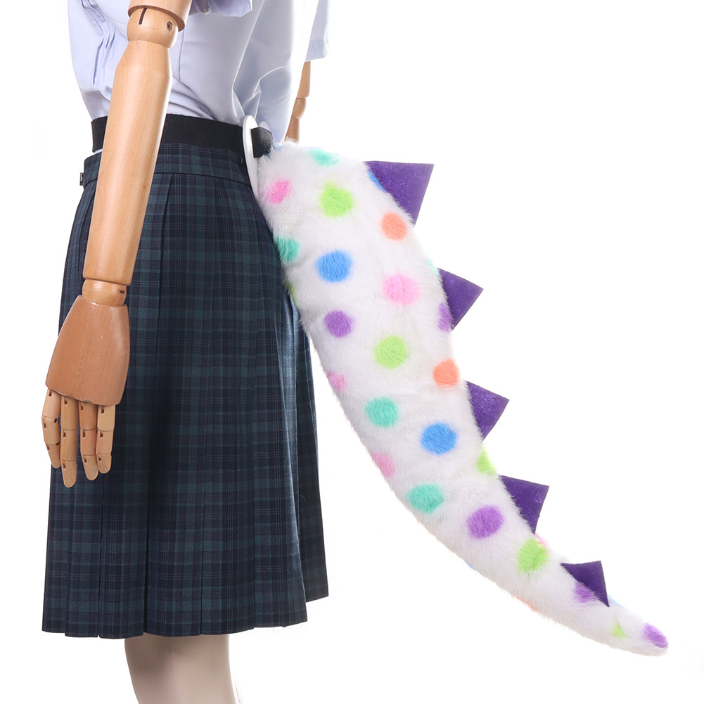 Halloween Green Dinosaur Tail Cosplay Monster Sulley Tail Adjustable Children's Performance Stage Prop — image 2