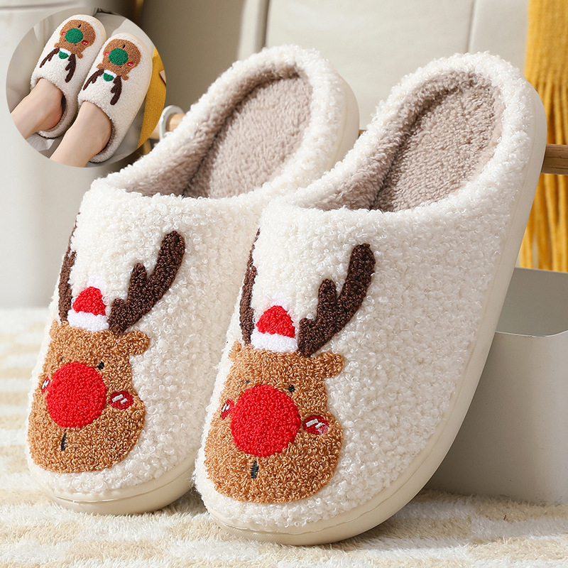 Zapatos de Navidad Botas para Casa Suaves y Acogedores Calzado para Dormitorio con Totém — imagen 1