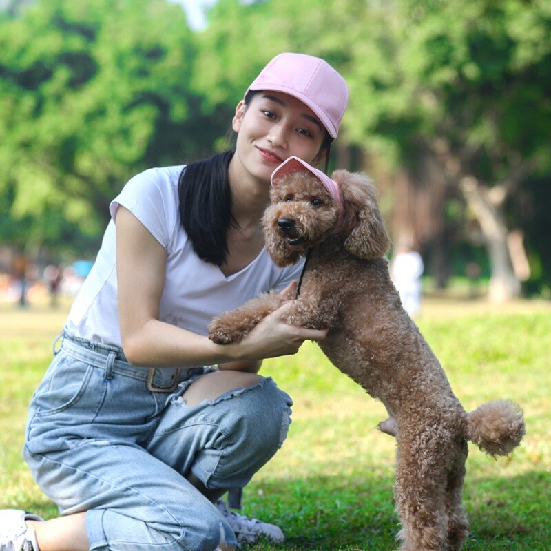 Pet Hat With Ear Holes Dog Sport Baseball For Sun Protection Adjustable Buckle Design Outdoor Wear-Resistant Dog Cap — image 2