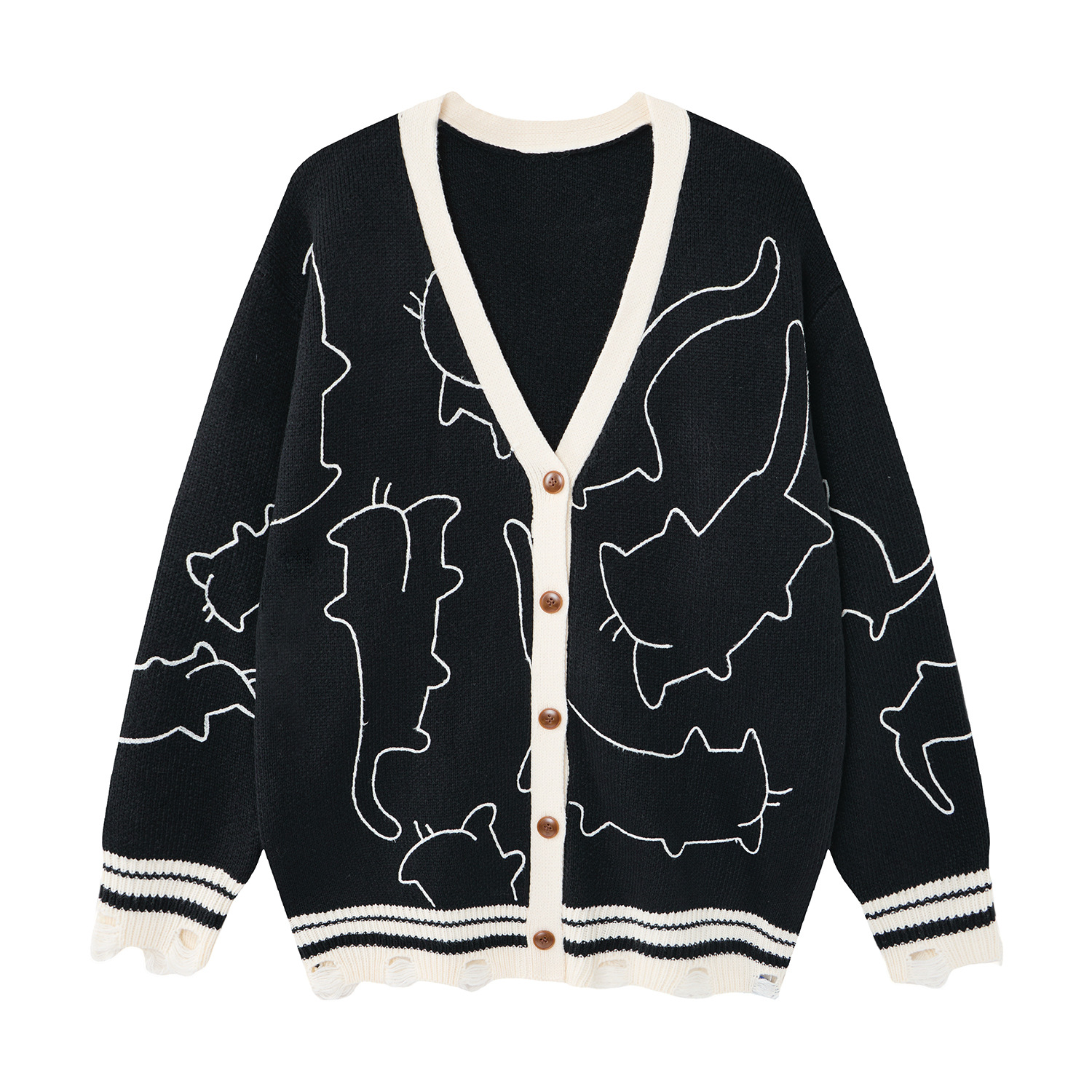 Cat silhouette jacquard jacket — image 7