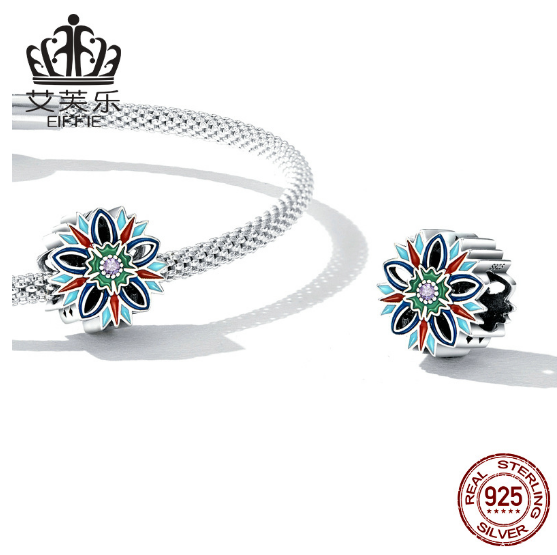Cinturón de pulsera EIFFIE en plata esterlina S925 con flores de zafiro y aceite que caen, diseño simple y sencillo — imagen 2