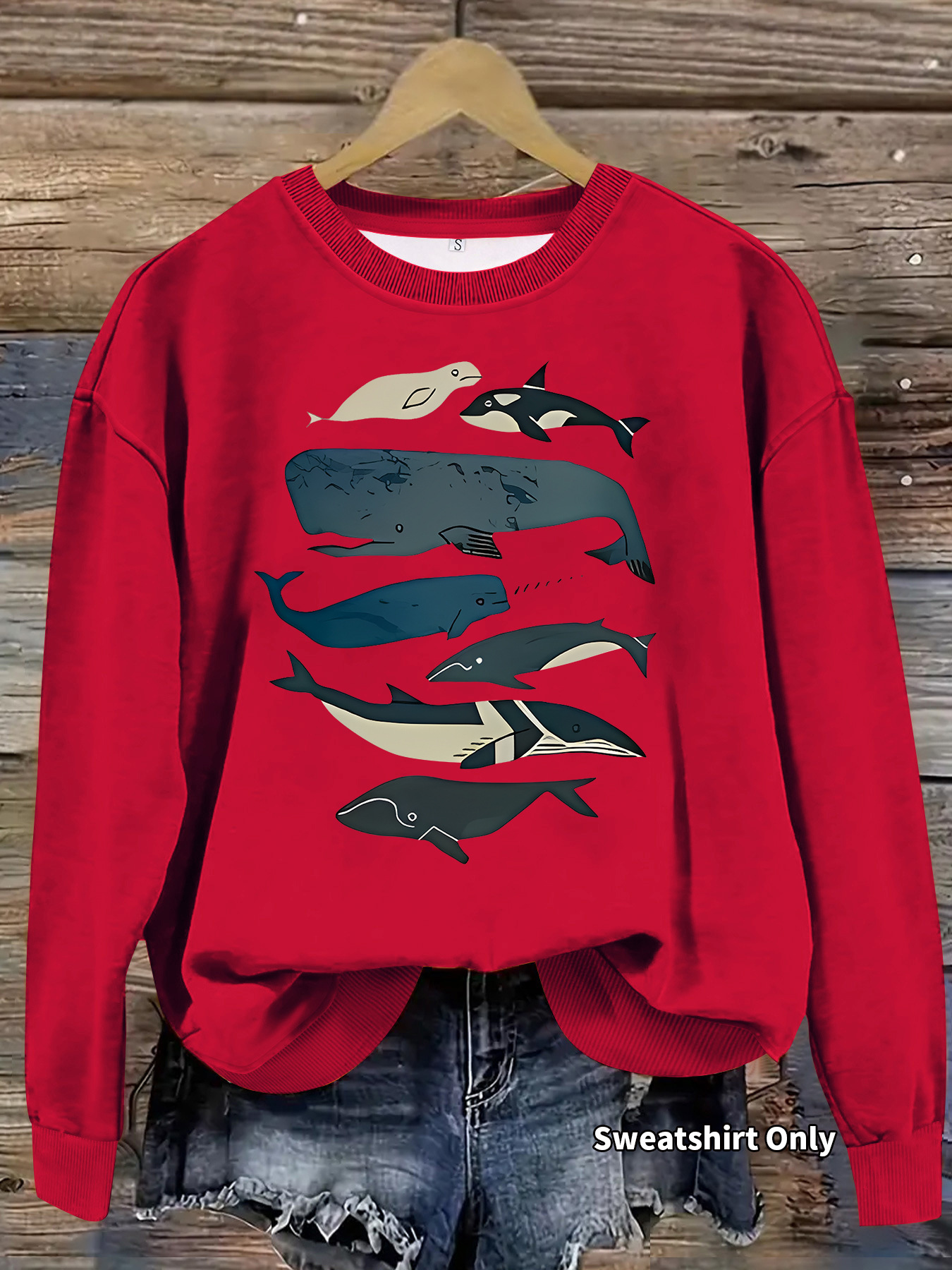 Fish print loose women's hoodie — image 9